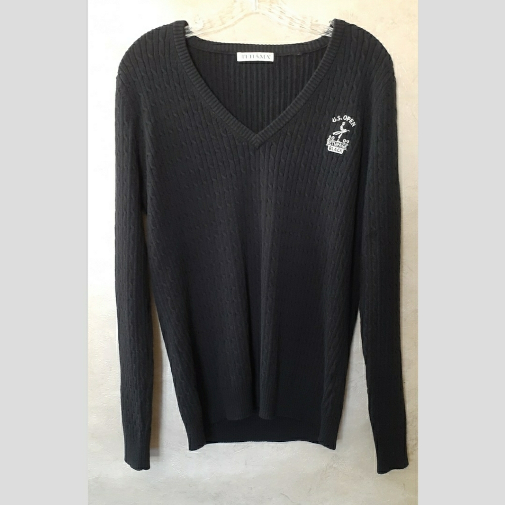 US Open Golf Sweater Cable Bethpage Black 2009